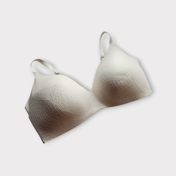 Knix Womens Textured Wireless Bra 40D/42D/40DD/42DD Cream Sculpting Comfort - Picture 1 of 7